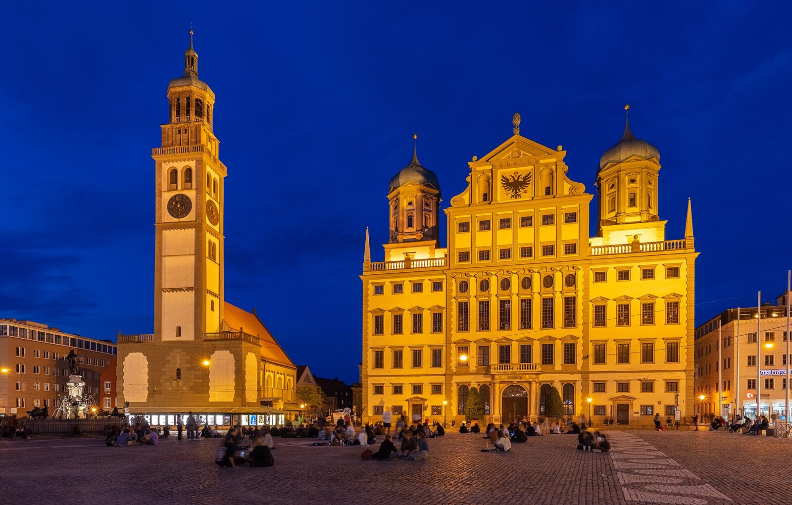 Augsburg: Stadtansicht im Hunde-Almanach
