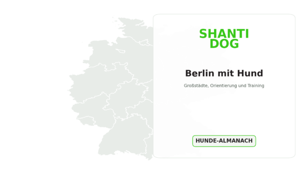Deutschlandkarte: Berlin mit Hund