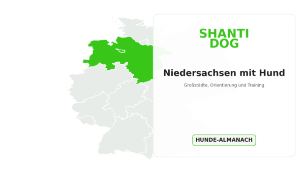 Niedersachsen mit Hund Deutschlandkarte: Niedersachsen mit Hund