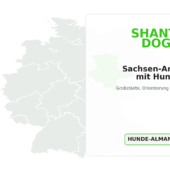 Sachsen-Anhalt mit Hund Deutschlandkarte: Sachsen-Anhalt mit Hund