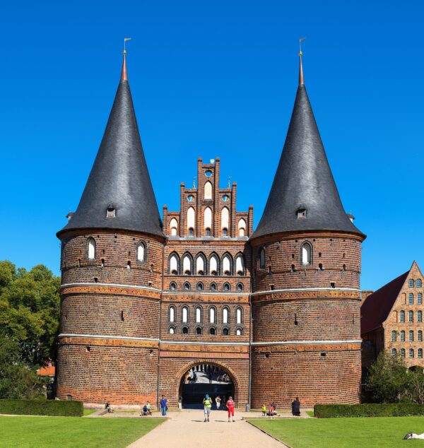 Lübeck: Stadtansicht im Hunde-Almanach