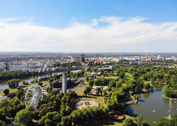 Magdeburg mit Hund: Regeln, Hundeschulen & Alltag Magdeburg: Stadtansicht im Hunde-Almanach