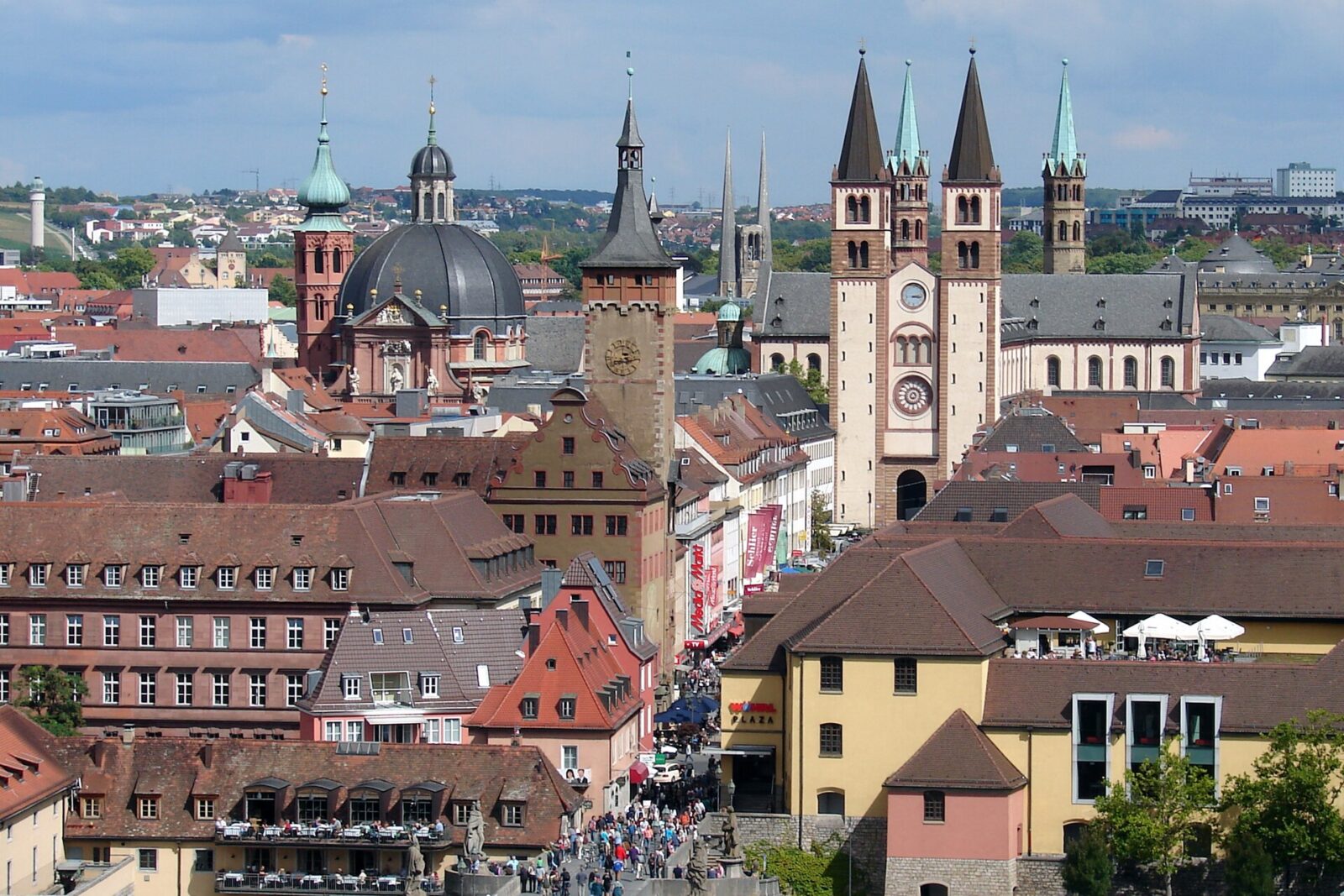 Würzburg: Stadtansicht im Hunde-Almanach